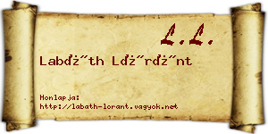 Labáth Lóránt névjegykártya