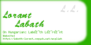 lorant labath business card